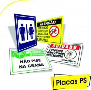 Placa PS PS Adesivado Meia Placa - Até 100x100 4x0   