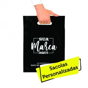 Sacolas Personalizadas Sacola Plástica 20x30 Serigrafia 1 Cor - 1 Lado   